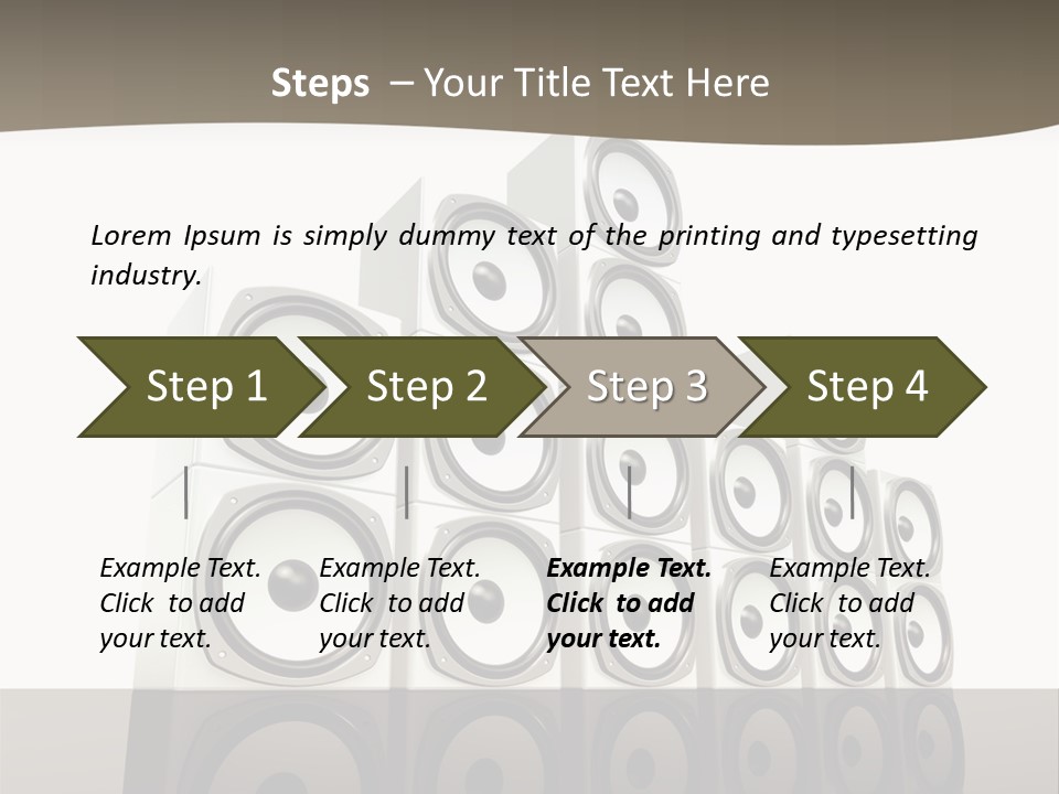 A Group Of Speakers Sitting On Top Of Each Other PowerPoint Template