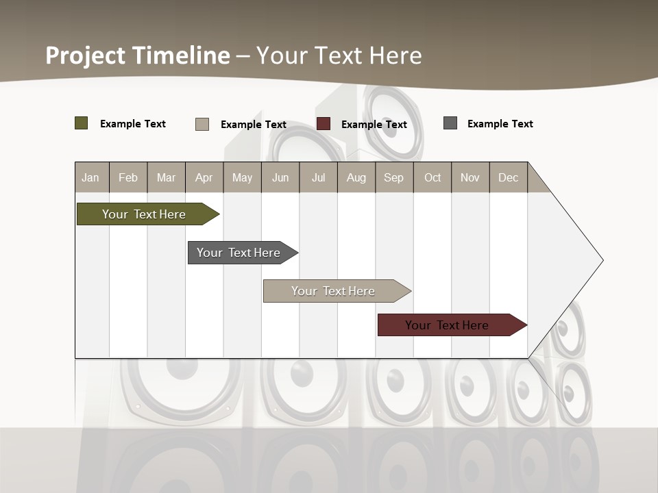 A Group Of Speakers Sitting On Top Of Each Other PowerPoint Template