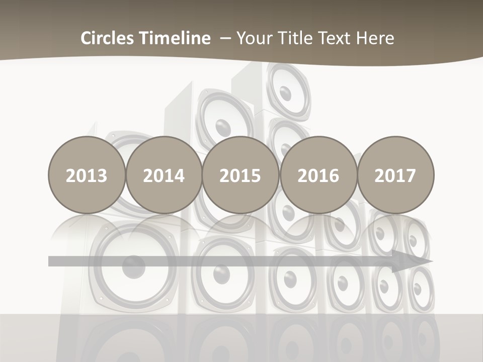 A Group Of Speakers Sitting On Top Of Each Other PowerPoint Template