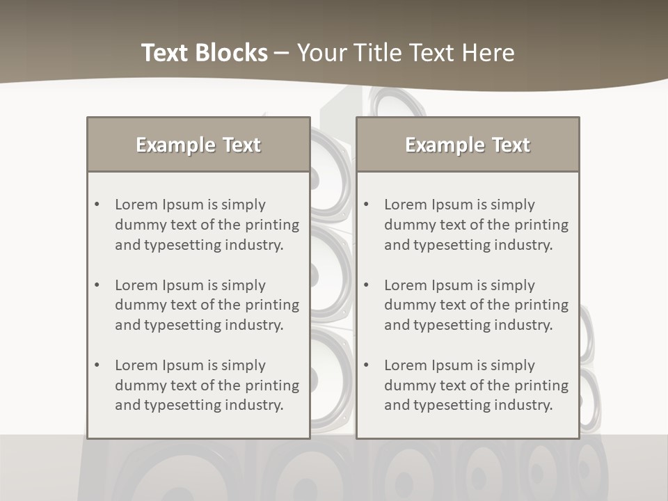 A Group Of Speakers Sitting On Top Of Each Other PowerPoint Template
