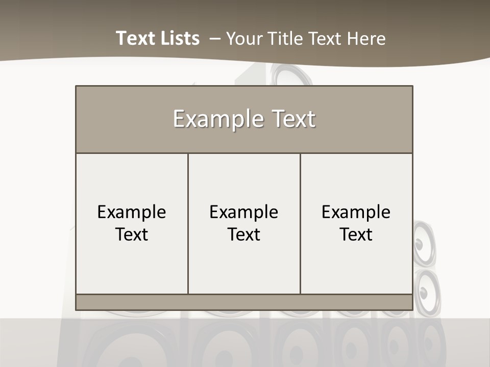 A Group Of Speakers Sitting On Top Of Each Other PowerPoint Template