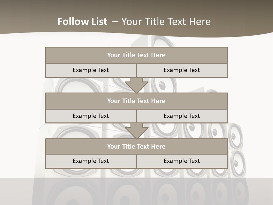A Group Of Speakers Sitting On Top Of Each Other PowerPoint Template
