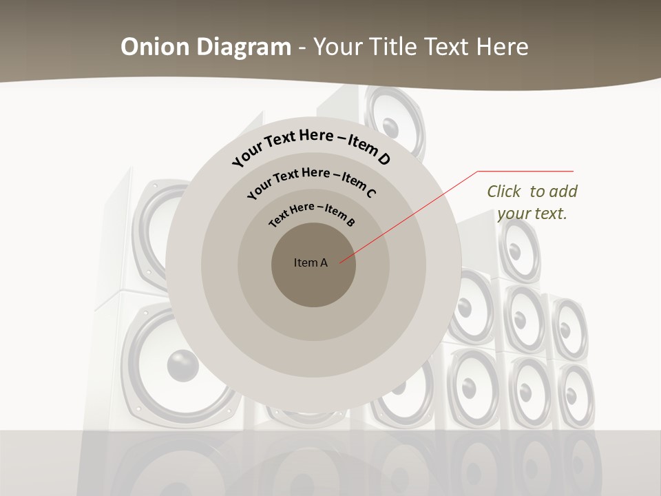A Group Of Speakers Sitting On Top Of Each Other PowerPoint Template