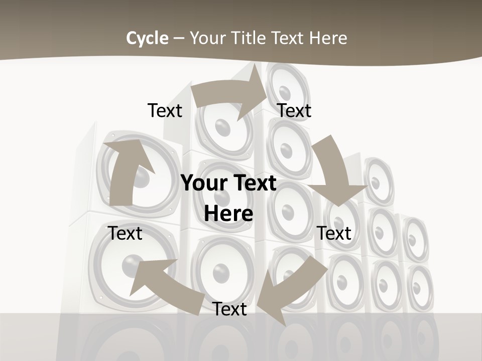 A Group Of Speakers Sitting On Top Of Each Other PowerPoint Template