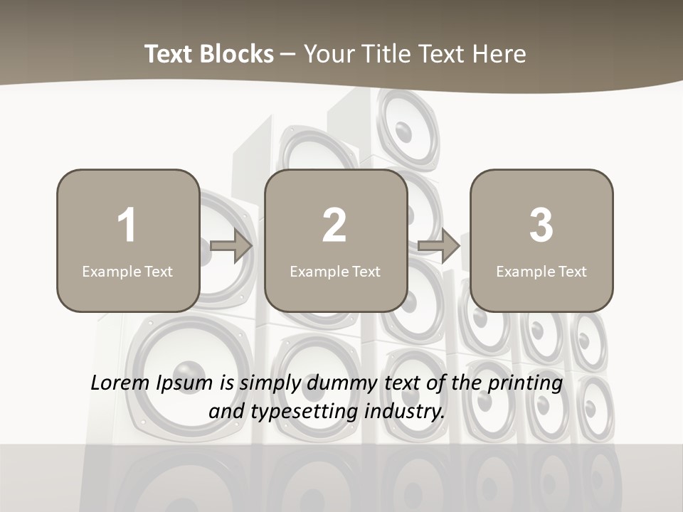 A Group Of Speakers Sitting On Top Of Each Other PowerPoint Template