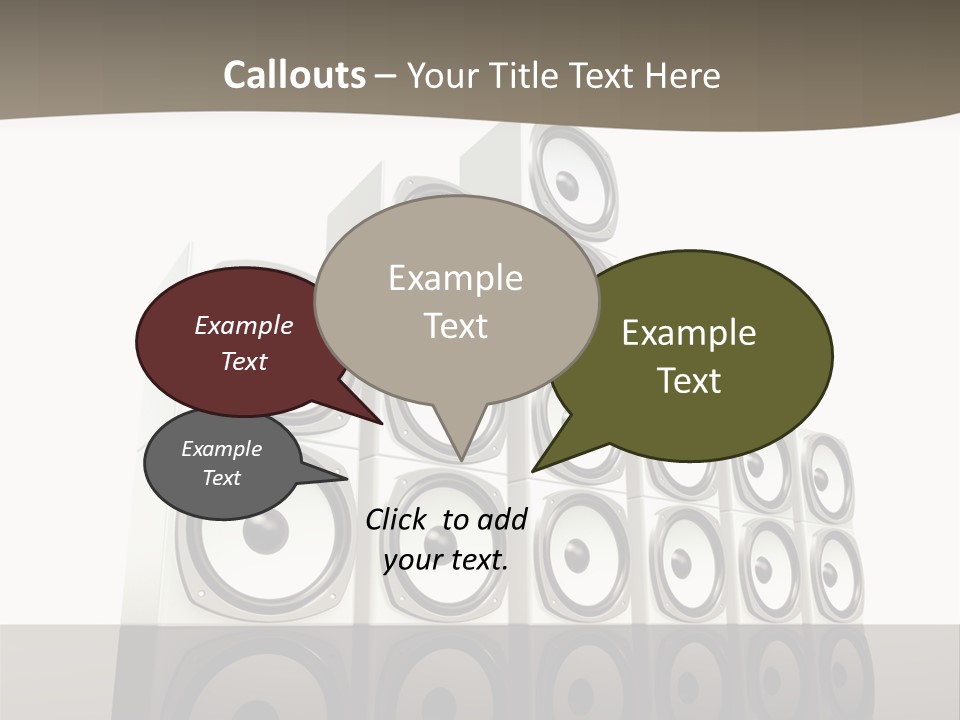 A Group Of Speakers Sitting On Top Of Each Other PowerPoint Template
