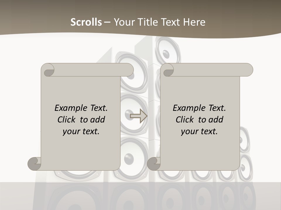 A Group Of Speakers Sitting On Top Of Each Other PowerPoint Template