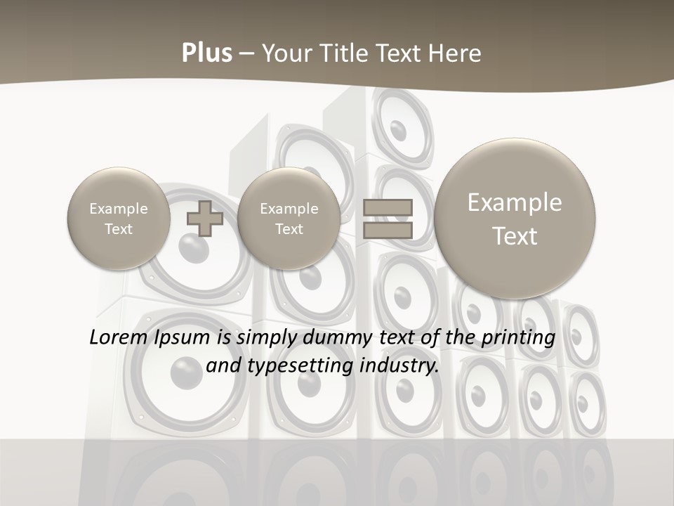 A Group Of Speakers Sitting On Top Of Each Other PowerPoint Template