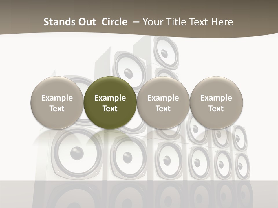 A Group Of Speakers Sitting On Top Of Each Other PowerPoint Template