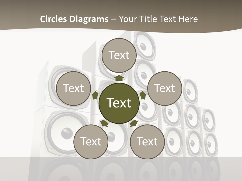 A Group Of Speakers Sitting On Top Of Each Other PowerPoint Template