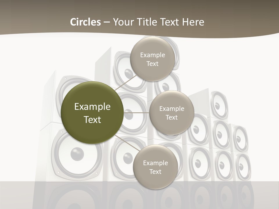 A Group Of Speakers Sitting On Top Of Each Other PowerPoint Template