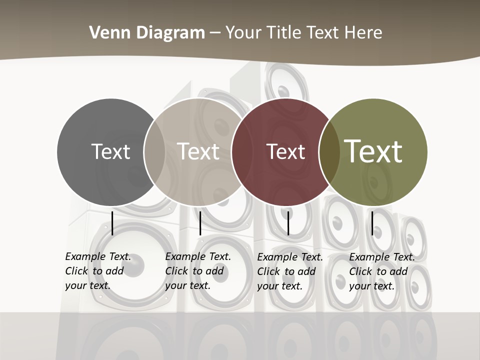 A Group Of Speakers Sitting On Top Of Each Other PowerPoint Template