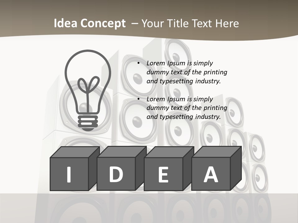 A Group Of Speakers Sitting On Top Of Each Other PowerPoint Template