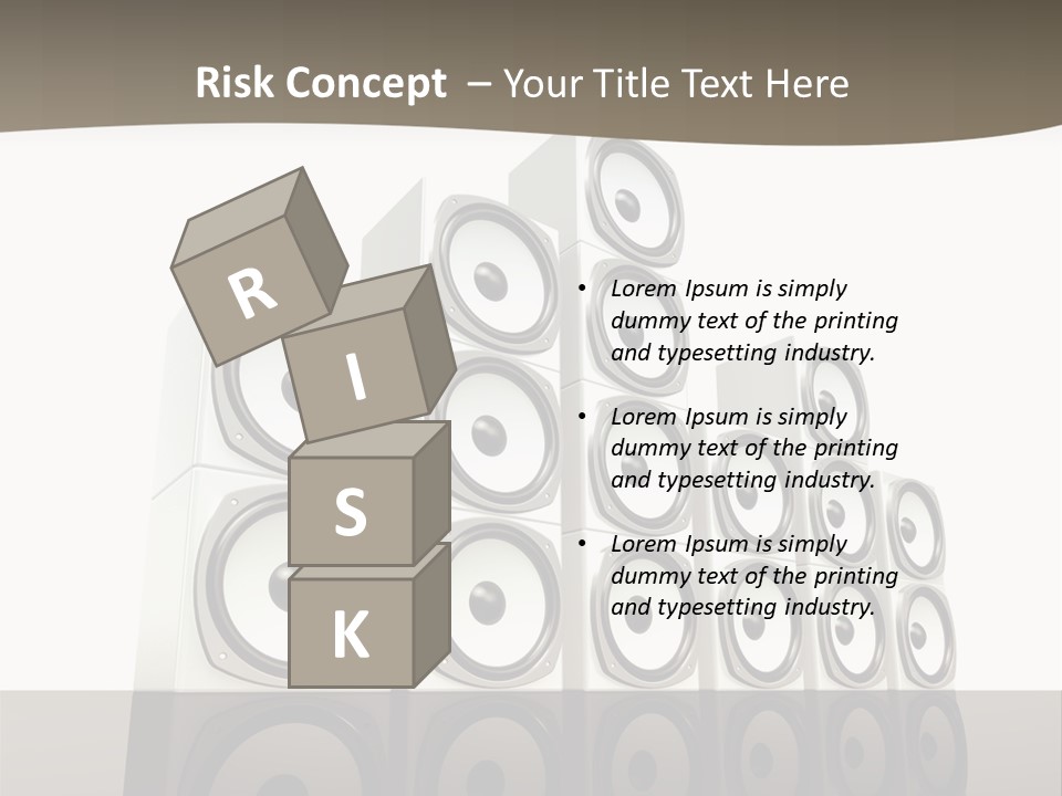 A Group Of Speakers Sitting On Top Of Each Other PowerPoint Template