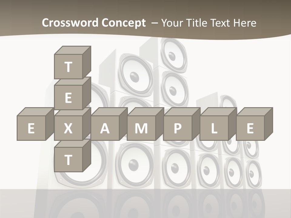 A Group Of Speakers Sitting On Top Of Each Other PowerPoint Template