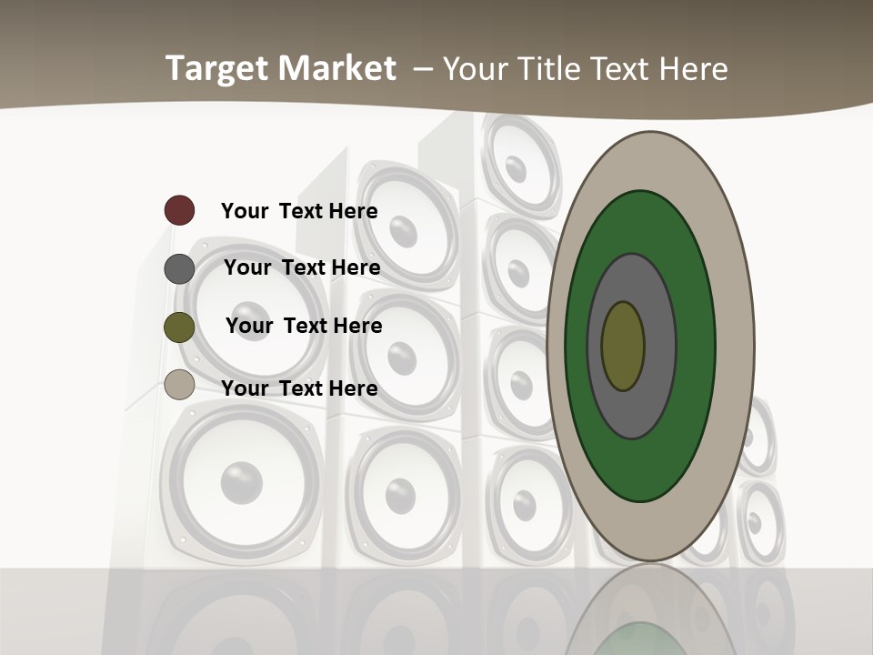 A Group Of Speakers Sitting On Top Of Each Other PowerPoint Template