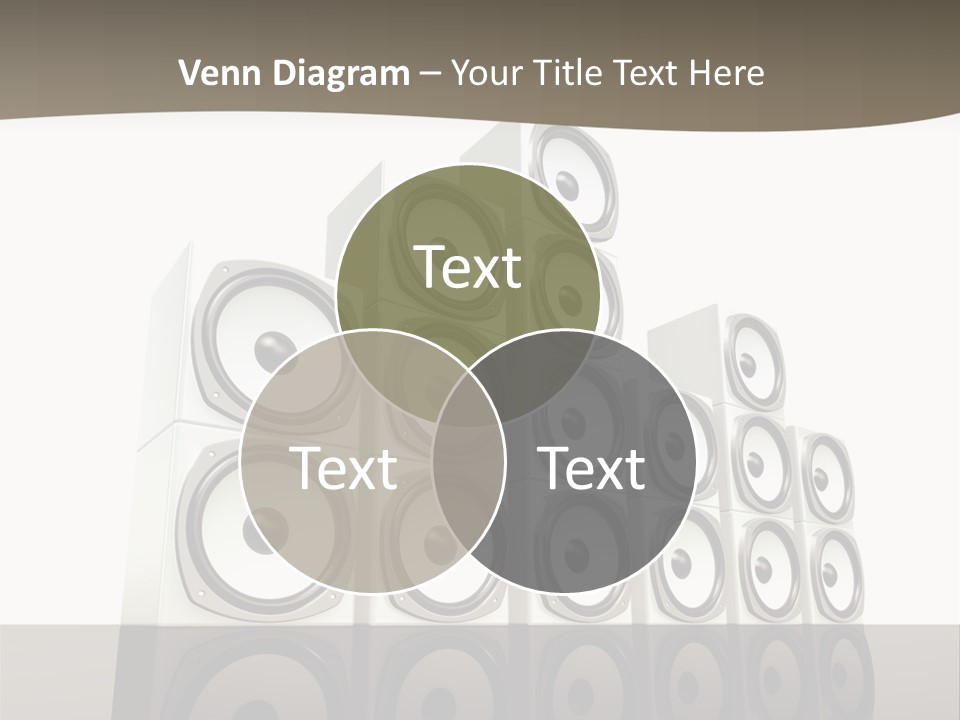 A Group Of Speakers Sitting On Top Of Each Other PowerPoint Template