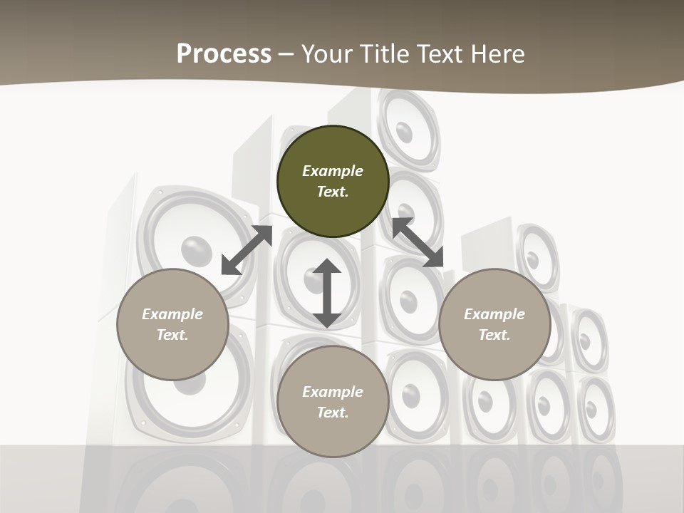 A Group Of Speakers Sitting On Top Of Each Other PowerPoint Template