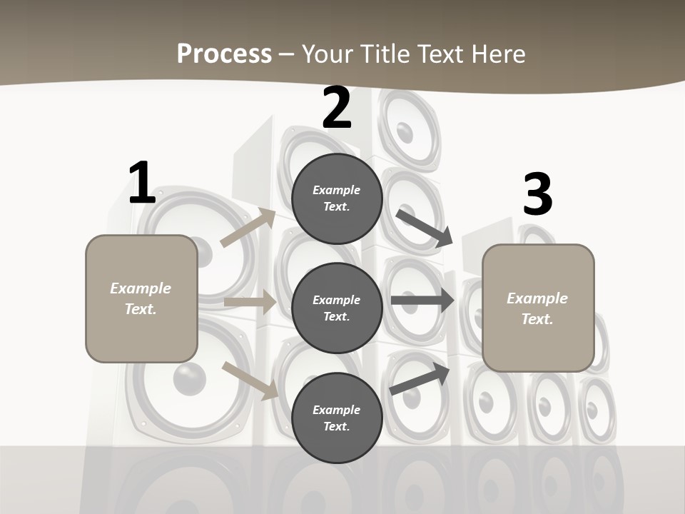 A Group Of Speakers Sitting On Top Of Each Other PowerPoint Template