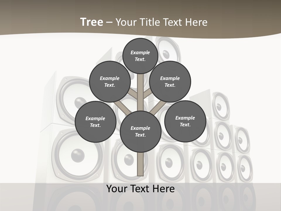 A Group Of Speakers Sitting On Top Of Each Other PowerPoint Template