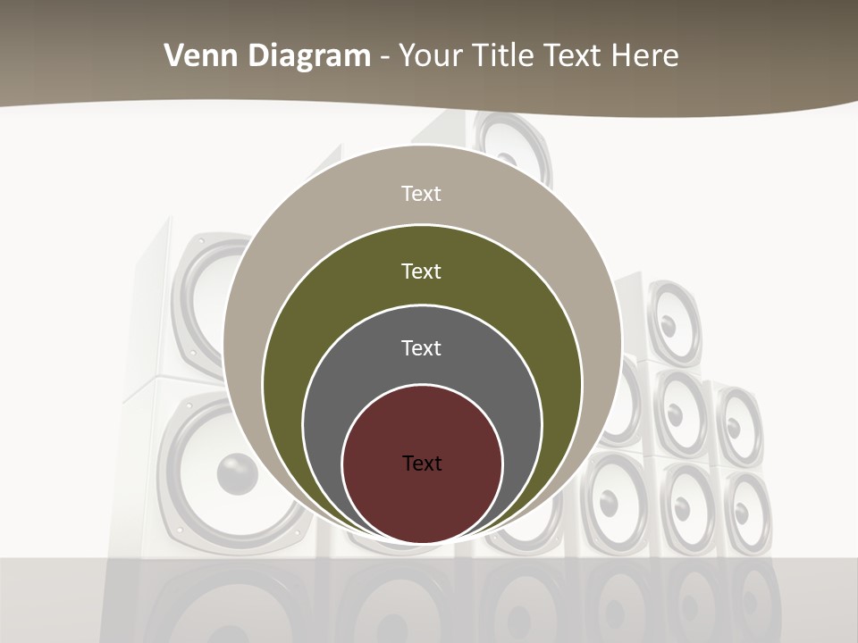 A Group Of Speakers Sitting On Top Of Each Other PowerPoint Template
