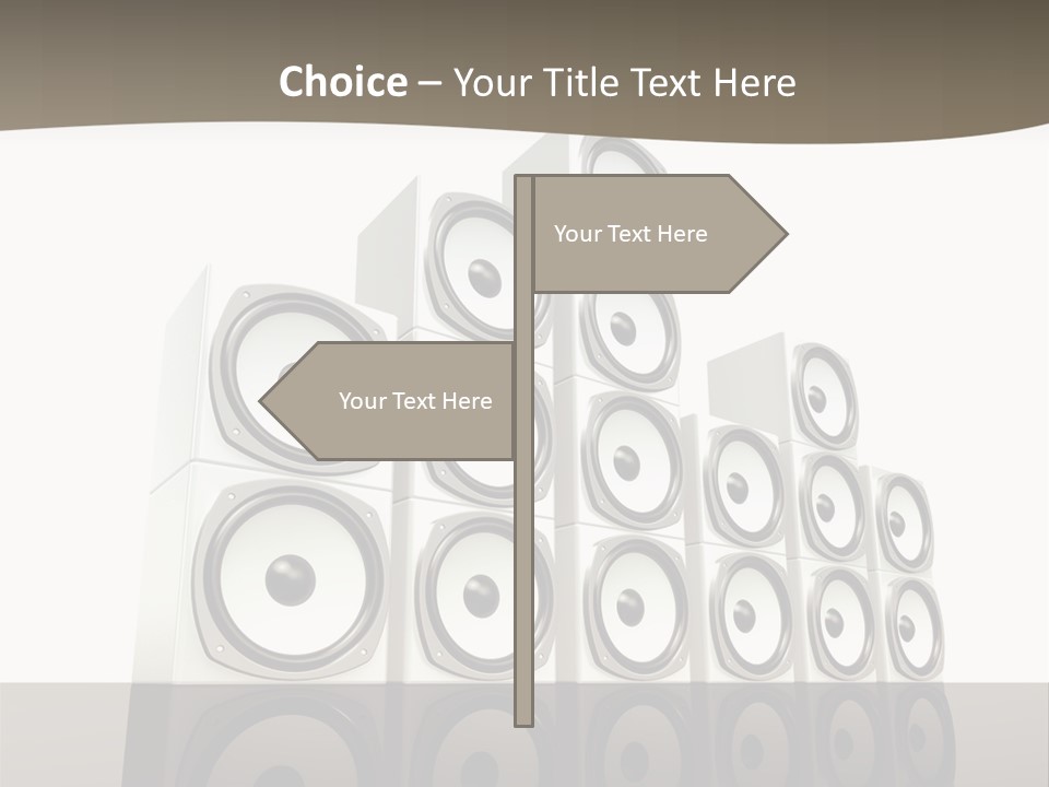 A Group Of Speakers Sitting On Top Of Each Other PowerPoint Template