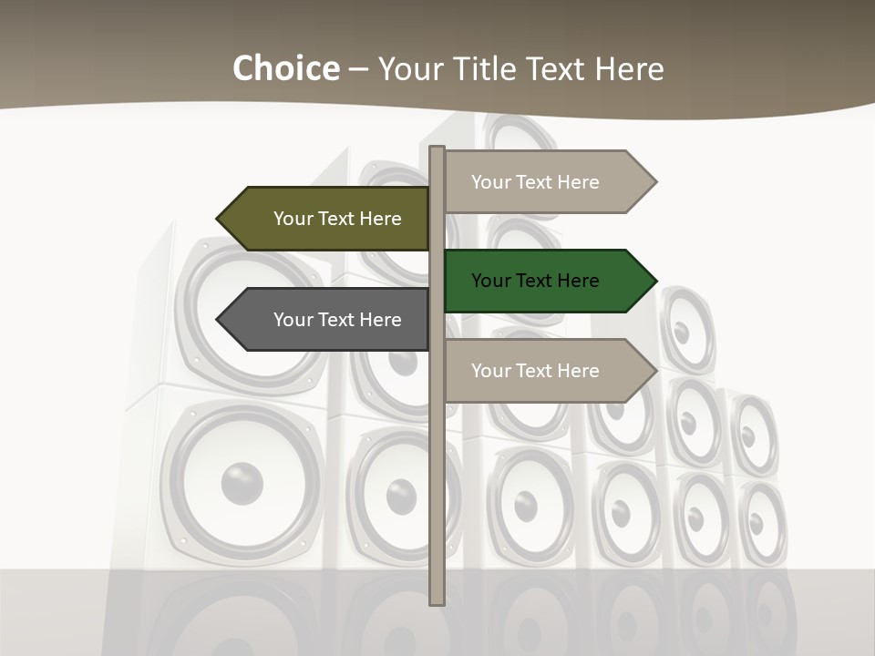 A Group Of Speakers Sitting On Top Of Each Other PowerPoint Template