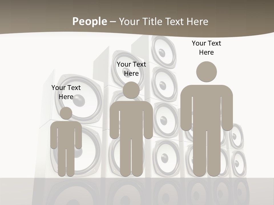 A Group Of Speakers Sitting On Top Of Each Other PowerPoint Template