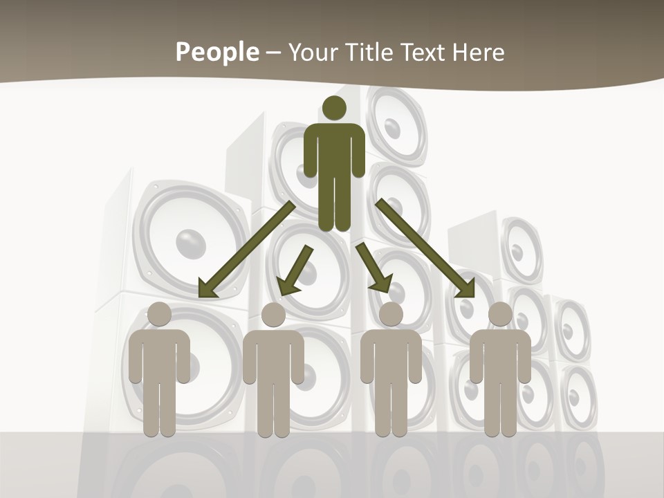 A Group Of Speakers Sitting On Top Of Each Other PowerPoint Template