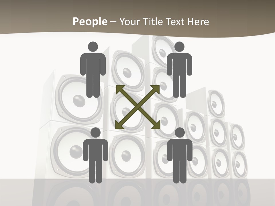 A Group Of Speakers Sitting On Top Of Each Other PowerPoint Template