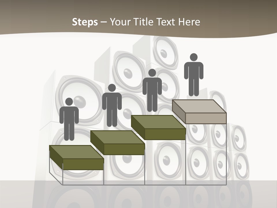 A Group Of Speakers Sitting On Top Of Each Other PowerPoint Template