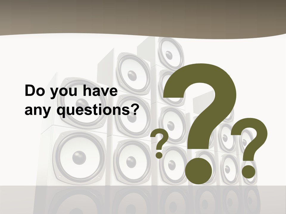 A Group Of Speakers Sitting On Top Of Each Other PowerPoint Template