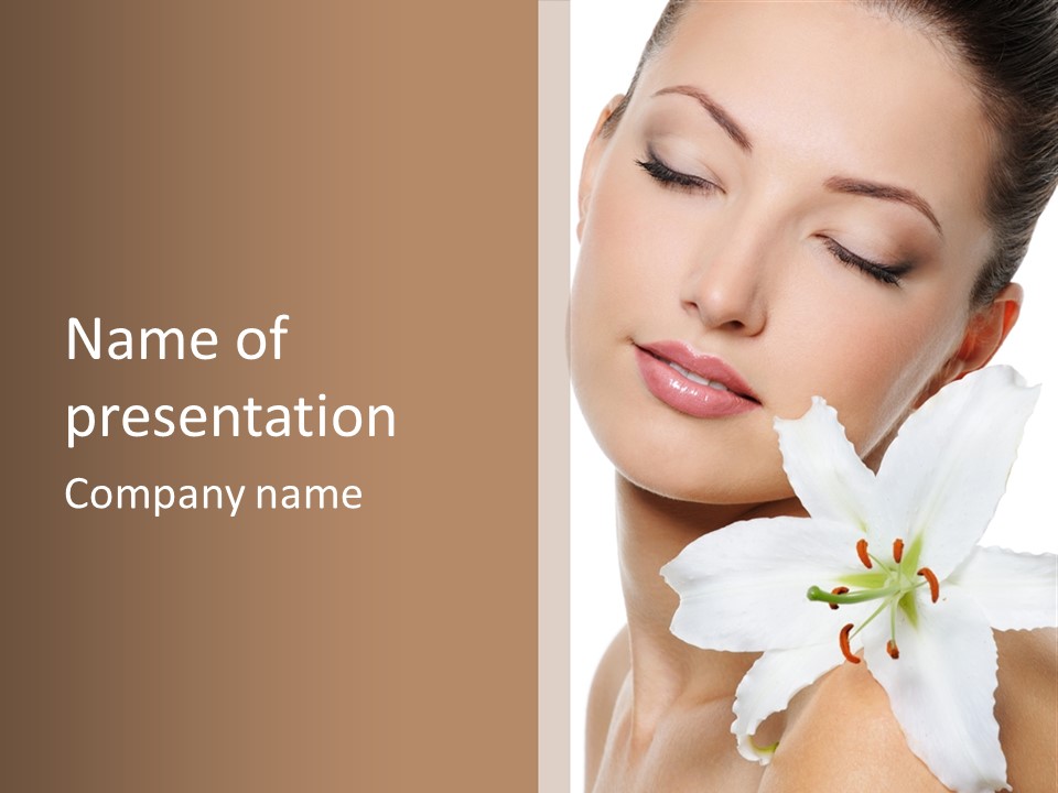 Freshness Lily Spa PowerPoint Template