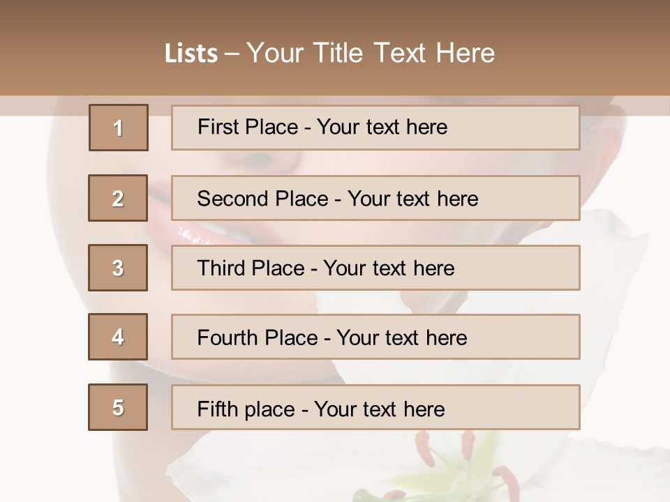Freshness Lily Spa PowerPoint Template