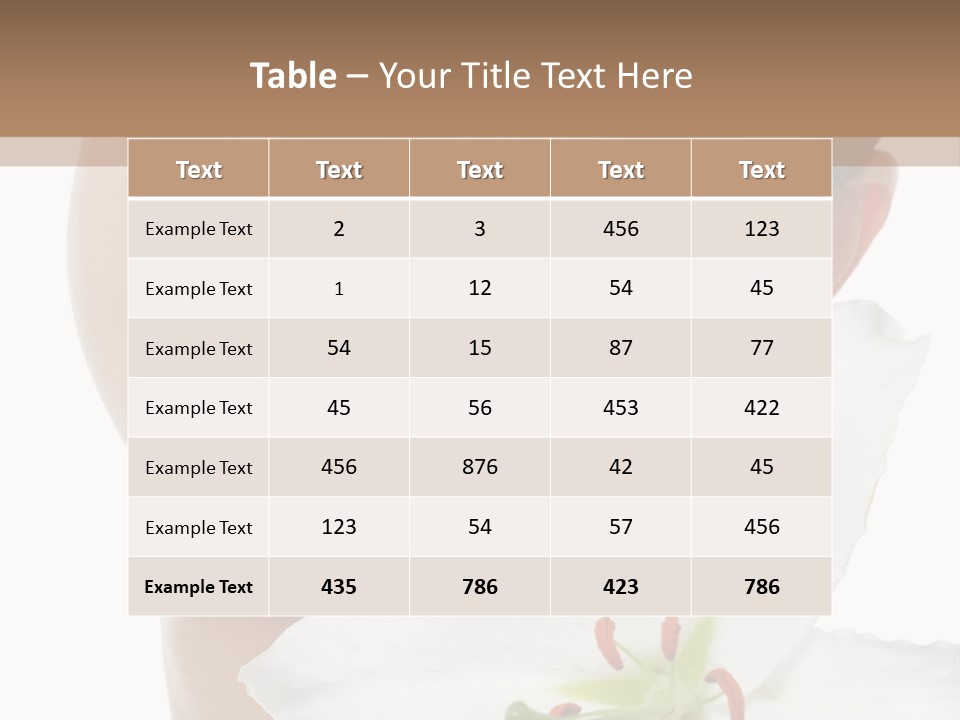 Freshness Lily Spa PowerPoint Template