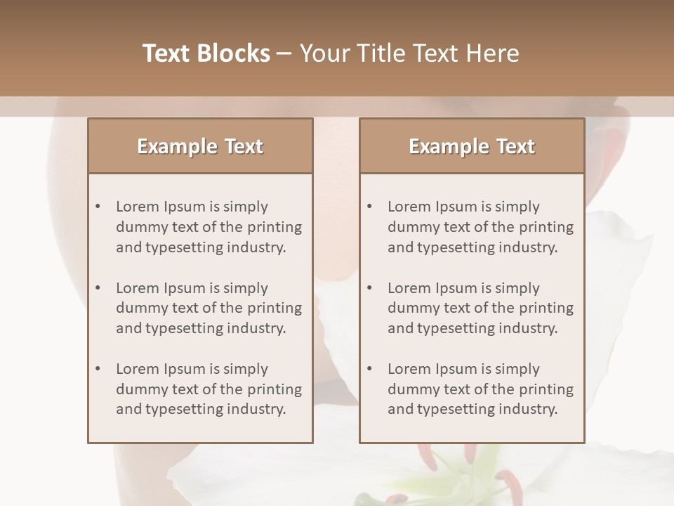 Freshness Lily Spa PowerPoint Template