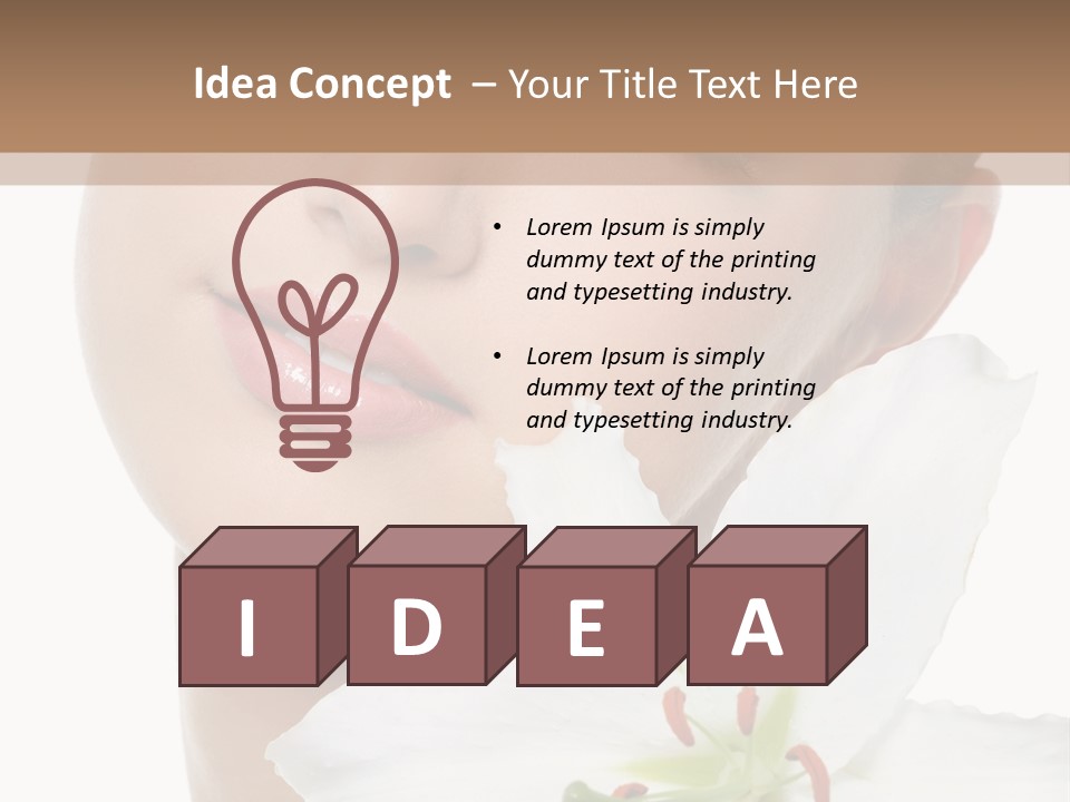 Freshness Lily Spa PowerPoint Template