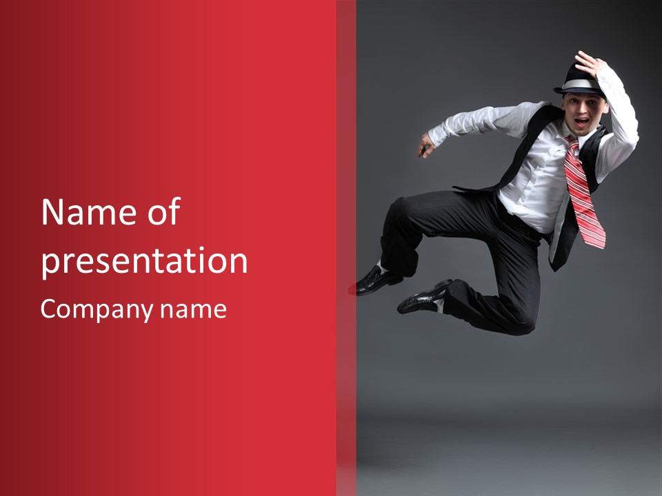 Funny Posing Dancer PowerPoint Template