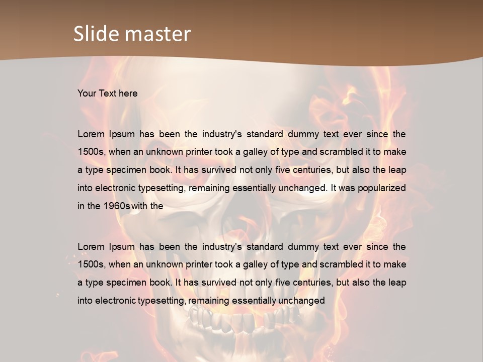 Fire Nature Nightmare PowerPoint Template