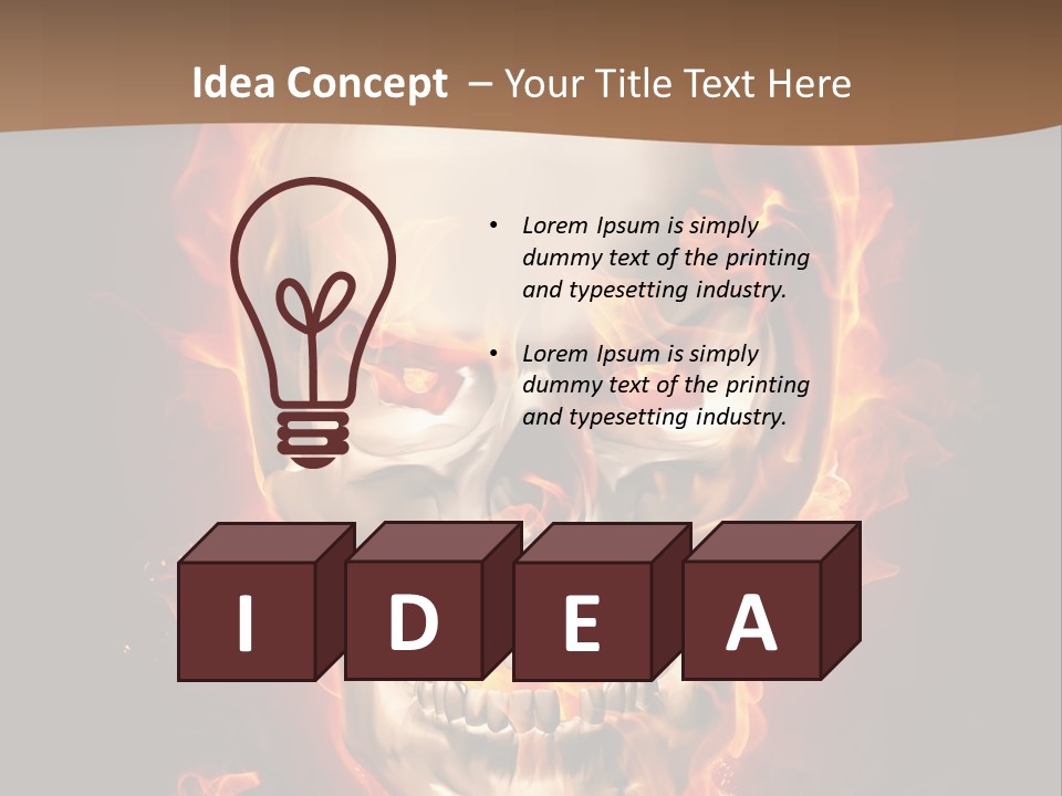 Fire Nature Nightmare PowerPoint Template