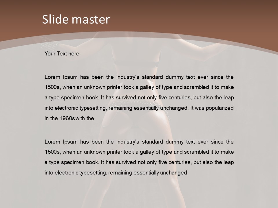 Posing One Dance PowerPoint Template