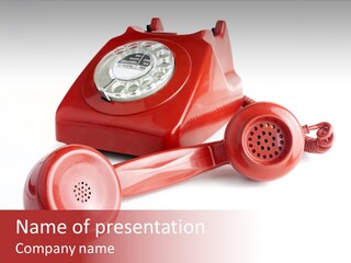 Global Answering Red PowerPoint Template