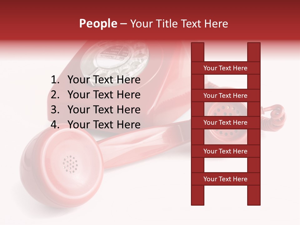 Global Answering Red PowerPoint Template