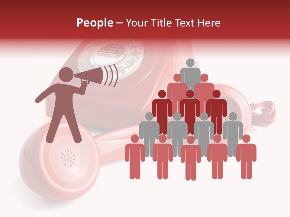 Global Answering Red PowerPoint Template