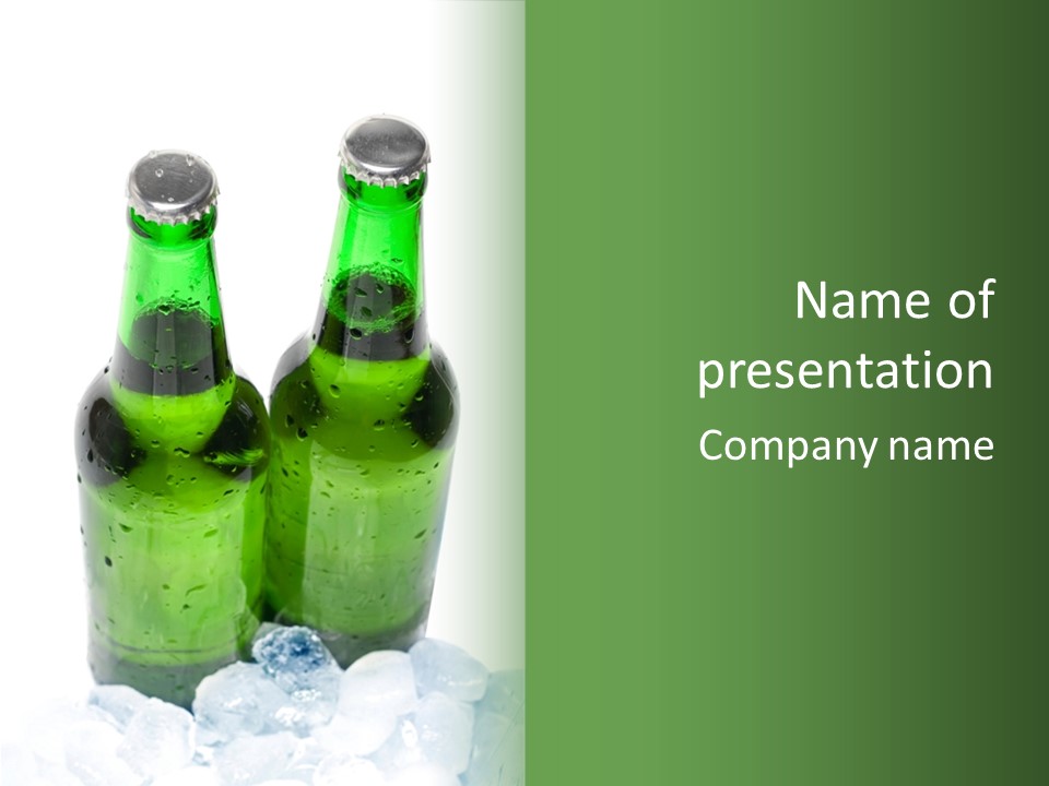 White Water Bottle PowerPoint Template