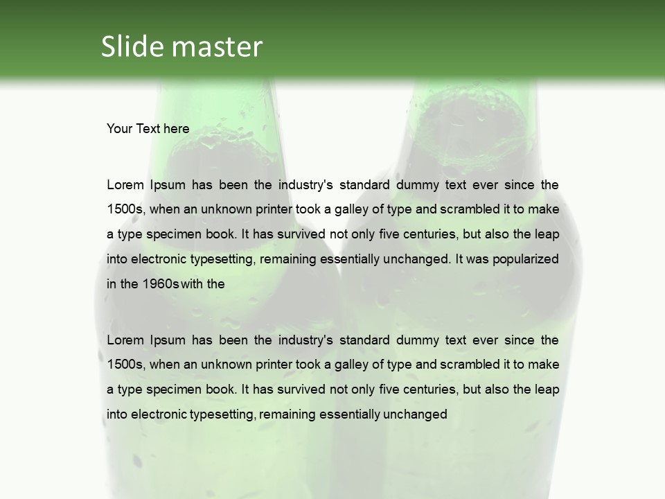 White Water Bottle PowerPoint Template