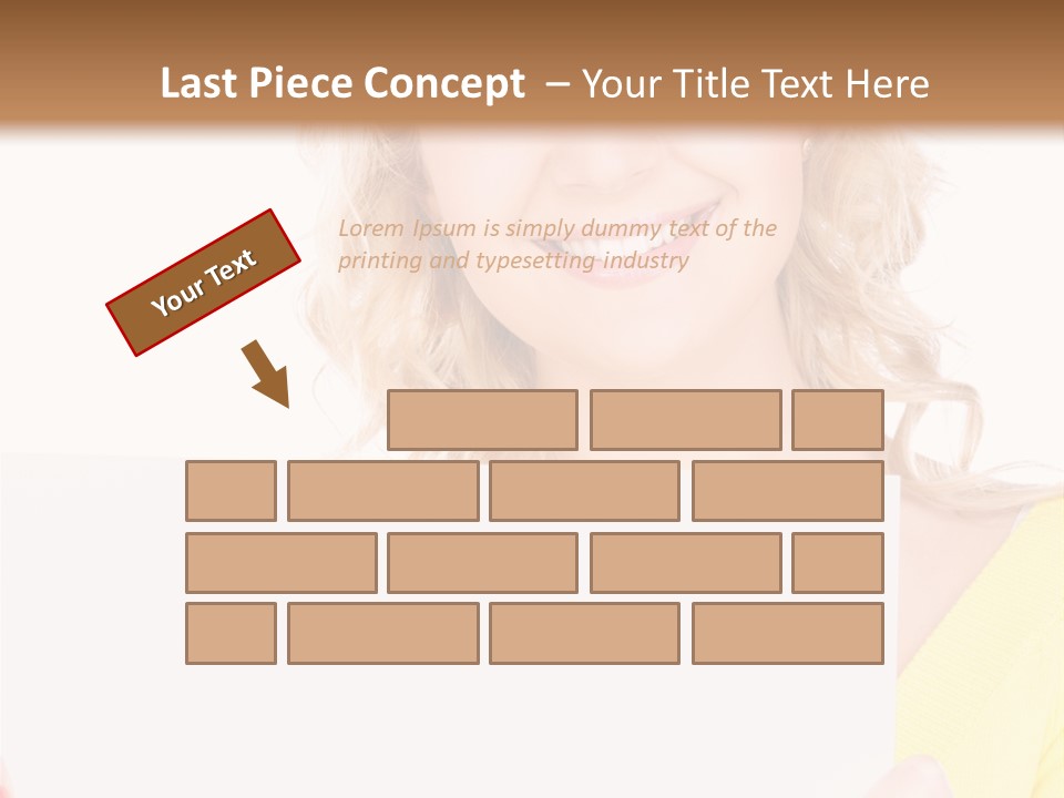 Holding Girl Advertisement PowerPoint Template