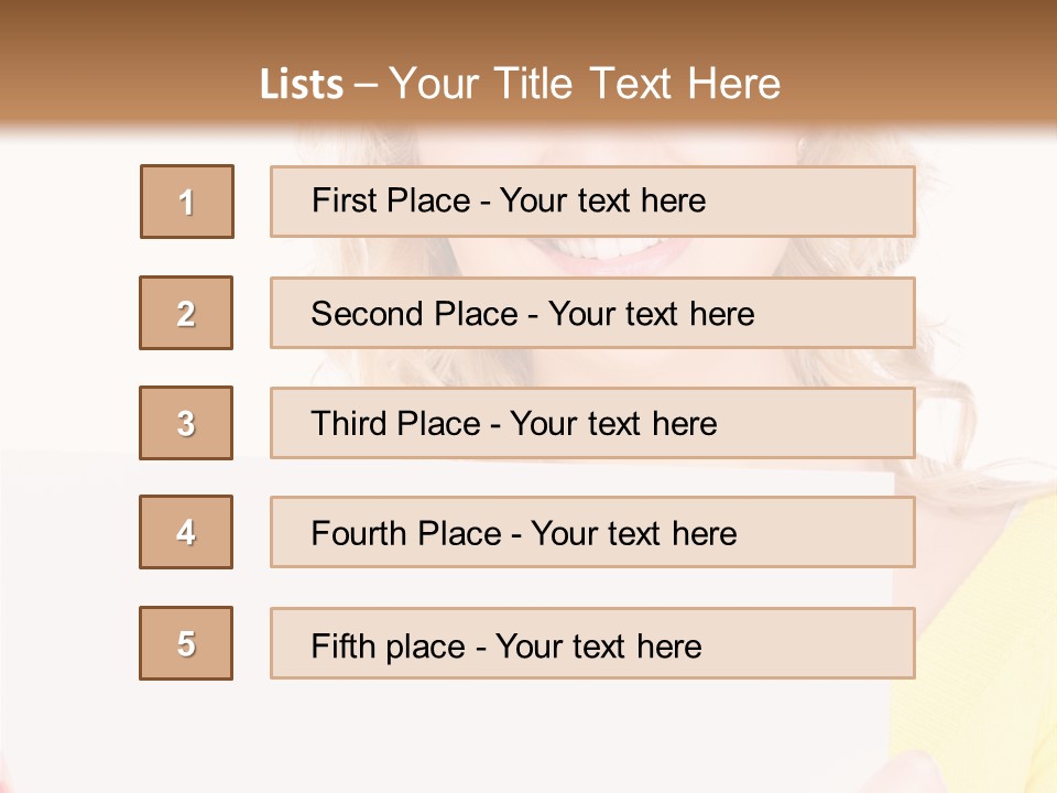 Holding Girl Advertisement PowerPoint Template
