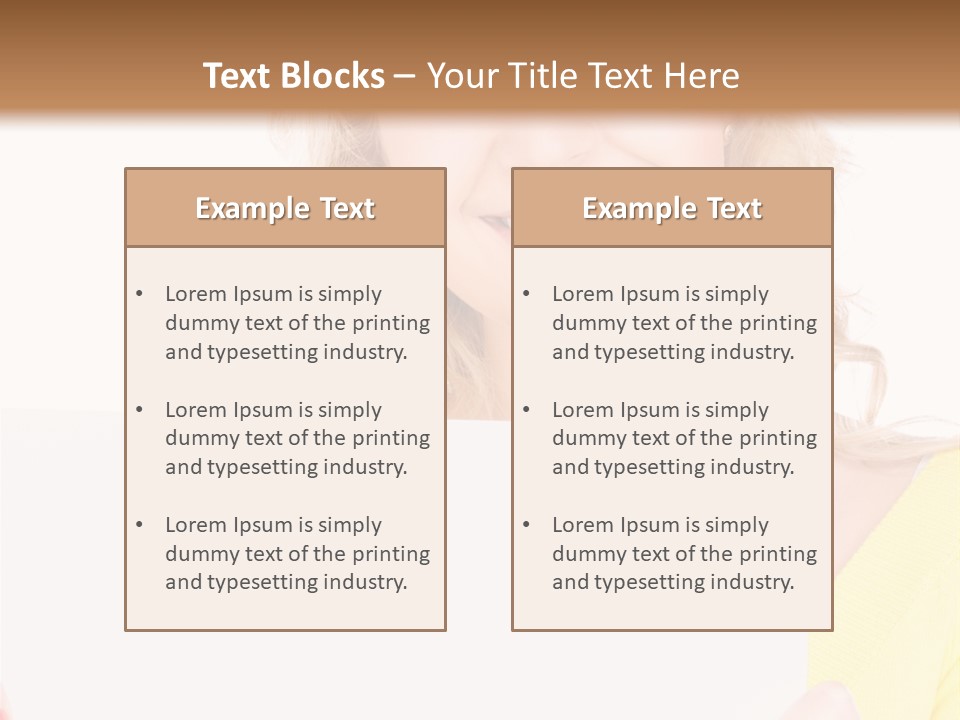 Holding Girl Advertisement PowerPoint Template