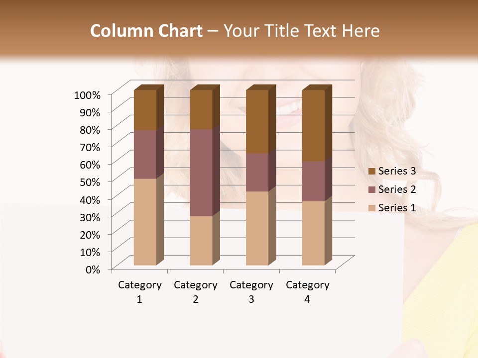 Holding Girl Advertisement PowerPoint Template